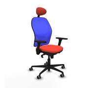 Piqueras y Crespo Chaise Jorquera avec tête fixe, soutien lombaire 1D, dossier fixe et accoudoirs 3D, idéal pour 24 heures d'utilisation et 120 kg, couleur attrayante