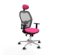 Piqueras y Crespo Chaise Jorquera: Chaise de bureau pour femme, ergonomique et réglable, avec tête fixe, soutien lombaire 1D, dossier fixe et bras 1D en couleur attrayante