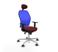 Piqueras y Crespo Chaise Jorquera ergonomique confortable pour télétravail, idéale pour les femmes enceintes, avec dossier fixe, tête fixe, soutien lombaire 1D et bras 1D en couleur attrayante