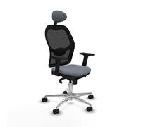 Piqueras y Crespo Chaise Jorquera opérationnelle avec tête fixe, soutien lombaire 1D, dossier fixe, accoudoirs 2D, mécanisme synchrone 5 positions, 120 kg, 8 heures d'utilisation, idéal pour