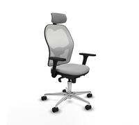 Piqueras y Crespo Chaise Jorquera pour adolescents avec accoudoirs 3D, dossier fixe, tête de lit 2D et soutien lombaire 1D, mécanisme synchrone 5 positions, idéal pour petit bureau et rembourré