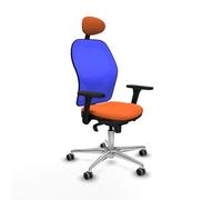 Piqueras y Crespo Chaise Jorquera pour de longues heures de travail avec dossier fixe, tête fixe, soutien lombaire 1D, bras 3D et mécanisme synchrone 5 positions, couleur attrayante