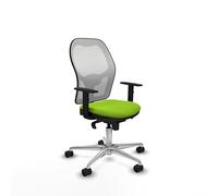Piqueras y Crespo Chaises de bureau anatomiques avec masseur, style industriel, accoudoirs 1D, mécanisme synchrone 5 positions, soutien lombaire 1D, dossier fixe, couleur noire