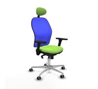 Piqueras y Crespo Chaises de bureau confortables et belles avec dossier fixe, tête fixe, soutien lombaire 1D, bras 3D, mécanisme synchrone 5 positions, utilisation 24 heures et poids maximum 120 kg
