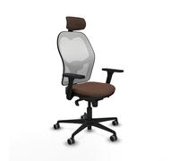 Piqueras y Crespo Chorquera Chaise de bureau avec dossier fixe, tête de lit 2D, support lombaire 1D, bras 3D, mécanisme synchrone 5 positions, 120 kg, durée de vie 24 heures, idéal pour table et