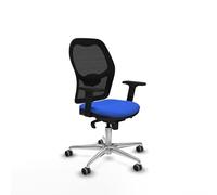 Piqueras y Crespo Fauteuil de travail ergonomique 8 heures, 120 kg, avec accoudoirs 2D, mécanisme synchronisé 5 positions, soutien lombaire 1D, dossier fixe, idéal pour les petits espaces et les