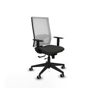 Piqueras y Crespo Horna Chaise de bureau avec dossier réglable en hauteur, accoudoirs 1D, support lombaire 1D, mécanisme synchronisation/revêtement arrière, 120 kg, durée de vie 24 heures, roues en