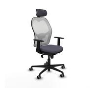 Piqueras y Crespo Jorquera Chaise de bureau avec accoudoirs 1D, dossier fixe, tête de lit 2D, soutien lombaire 1D, mécanisme synchrone 5 positions, couleur transparente, jusqu'à 120 kg, 24 heures