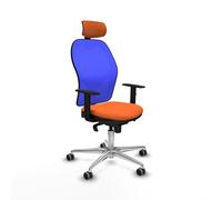 Piqueras y Crespo Jorquera Chaise de bureau avec accoudoirs 1D, dossier fixe, tête de lit 2D, soutien lombaire 1D, mécanisme synchrone 5 positions, 120 kg, 24 heures