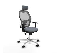 Piqueras y Crespo Jorquera Chaise de bureau avec dossier fixe, tête de lit 2D, soutien lombaire 1D, accoudoirs 1D, mécanisme synchrone 5 positions, pour une utilisation 24 heures et poids maximum de