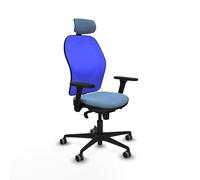 Piqueras y Crespo Jorquera Chaise de bureau opérationnelle avec dossier fixe, tête de lit 2D, soutien lombaire 1D, accoudoirs 3D, mécanisme synchrone 5 positions, 24 heures d'utilisation, poids