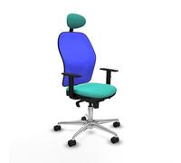 Piqueras y Crespo Jorquera Chaise d'ordinateur ergonomique avec dossier fixe, tête de lit fixe, bras 1D, bras 1D, mécanisme synchrone 5 positions, pour 8 heures d'utilisation et poids maximum de 120