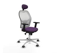 Piqueras y Crespo Jorquera Chaises de bureau anatomiques avec dossier fixe, tête de lit fixe, soutien lombaire 1D, bras 2D, mécanisme synchrone 5 positions, 120 kg, 8 heures d'utilisation