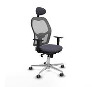 Piqueras y Crespo Jorquera - Chaises de bureau rembourrées avec bras 1D, dossier fixe, tête de lit fixe et soutien lombaire - Mécanisme synchrone à 5 positions - Pour 8 heures d'utilisation et
