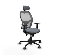 Piqueras y Crespo Jorquera Fauteuil de bureau à domicile avec accoudoirs 1D, tête de lit 2D, soutien lombaire 1D, dossier fixe, mécanisme synchrone 5 positions, 120 kg, 24 heures