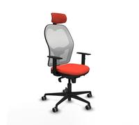 Piqueras y Crespo Jorquera Fauteuil de bureau de luxe avec dossier fixe, tête de lit 2D, soutien lombaire 1D, accoudoirs 1D et mécanisme synchrone 5 positions, idéal pour télétravail jusqu'à 120 kg
