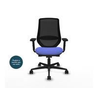 Piqueras y Crespo MARDOS Fauteuil ergonomique Dossier Maille - Accoudoirs 2D - Assise Bleu clair