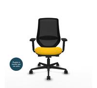 Piqueras y Crespo MARDOS Fauteuil ergonomique Dossier Maille - Accoudoirs 2D - Assise Jaune