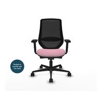 Piqueras y Crespo MARDOS Fauteuil ergonomique Dossier Maille - Accoudoirs 2D - Assise Rose