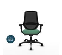 Piqueras y Crespo MARDOS Fauteuil ergonomique Dossier Maille - Accoudoirs 2D - Assise Vert émeraude