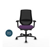 Piqueras y Crespo MARDOS Fauteuil ergonomique Dossier Maille - Accoudoirs 2D - Assise Violet