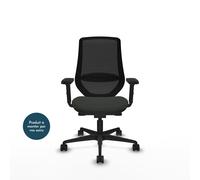 Piqueras y Crespo MARDOS Fauteuil ergonomique Dossier Maille - Accoudoirs 2D - Noir