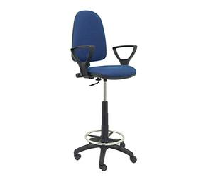 Piqueras y Crespo T04CP - Tabouret Ergonomique, réglable en Hauteur avec Repose-Pieds Bleu Marine