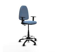 Piqueras y Crespo Tabouret Aýna Tabouret idéal pour bureau et atelier mécanique, avec dossier réglable en hauteur, accoudoirs 1D et contact permanent