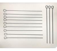 Piques à brochettes plates, inox 420 25cm, lot de 20