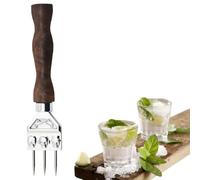 Piques à glace 18 cm en acier inoxydable pour briser la glace / écraser | Piquet à glace à trois griffes avec poignée confortable pour cuisine, bar, barman, camping, 2 couleurs