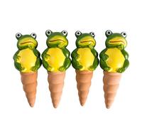 Piques d'arrosage automatique - 6,5 x 17 cm - Globes d'arrosage en forme de grenouille mignonnes - Dispositif d'arrosage automatique en terre cuite - Dispositif d'arrosage de jardin pour installation