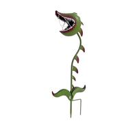 Piques de jardin uniques en fer et monstres mangeant des fleurs