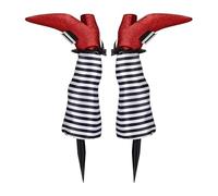 Piques de jardin Witch Legs, Décorations d'Halloween Witch Legs,2X | os de sorcière et vers le bas | Pied Figure Support décoratif pour arbre, pelouse, jardin