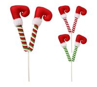 Piques Décoratives pour Jambes de Noël 3 Pièces Ornements Festifs Pieds | Décoration Festive Avec Jambes Rembourrées Intérieur Extérieur Salon Et Fête Réception Cheminée Et Porche