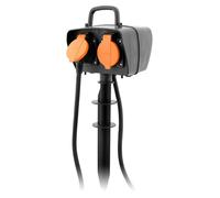 Piquet 2 prises 2P+T IP44 + programmateur - Zenitech