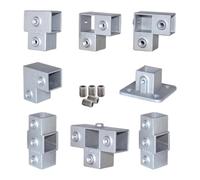 Piquet Cloture Attache en T alliage d'aluminium for joint de tuyau carré | Pince de fixation en acier 20/25/30 mm(30L3)