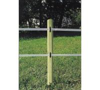 Piquet cloture d'angle/porte Ako Octo Wood Beige 210x14 cm