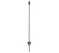 Piquet cloture en acier ressort oval avec isolateur Kerbl (x10) Marron 106 cm