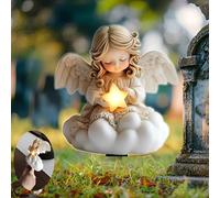 Piquet commémoratif ange gardien avec étoile - Cadeau commémoratif pour perte d'amour - Plaques commémoratives en acrylique imperméable - Décoration de cimetière - Piquet de jardin pour l'extérieur et