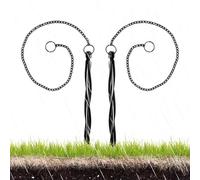 Piquet d'ancrage pour Chaîne de Pluie,Accessoires pour d'eau Extérieure | 2 Pièces Piquet pour Drainage de Gouttière Chaîne de Pluie pour Maison Extérieure Abri Collecte d'eau Pluviale Jardin