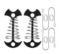 Piquet d'ancrage pour terrasse, piquet en forme d'épine avec corde pour kayak - 2 piquets résistants à la avec 4 mousquetons, 2 cordes pour barbecues