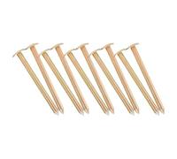 Piquet D'arpentage en Métal Galvanisé 10 Pièces, Précis et Réutilisable | Points de Contrôle ’observation, Usage Multi-fonction, Design Portable, Finition Or, Lot de 10