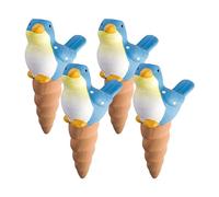 Piquet d'arrosage pour d'oiseaux, dispositif d'irrigation en forme d'oiseau, piquets d'arrosage pour oiseaux, 4 globes auto-irrigants pour, planteur avec pointe