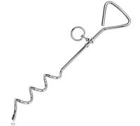 Piquet d'attache pour chien et câble de 9,1 m - Piquet en spirale robuste - Corde en métal - Crochet pivotant à 360° pour chiens de petite, moyenne et grande taille - Piquet unique