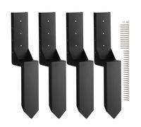 Piquet de Clôture - VEVOR - Kit de réparation d'ancrage de poteau de clôture 4 piquets 89 x 89 mm,Support de barre en acier robuste