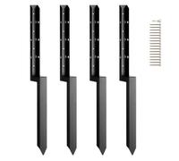 Piquet de Clôture - VEVOR - Kit de réparation de poteau de clôture piquets d'ancrage 4 pcs 51 x 51 mm,piquet d'ancrage au sol