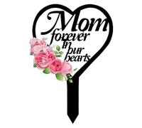 Piquet de condoléances 2D - Accent commémoratif artistique, design résistant aux intempéries | Piquet en acrylique 2D pour cimetière pelouse, présentation sentimentale pour les amoureux, souvenir