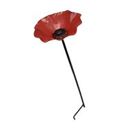 Piquet de Fleur en métal conçu comme Source d ' Eau pour la Faune, mangeoire extérieure pour Oiseaux, résistante intempéries pour Jardins et patios, Piquet de Fleur de Jardin coloré