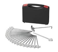 Piquet de fond rocheux 20 cm Metal avec crochet en plastique - Set de 20 pièces dans un coffret