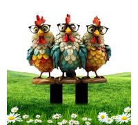 Piquet De Jardin Coq | Enseigne Cartoon Coq 2D en Acrylique - Piquet Décoratif pour Pelouse Jardin Cour Terrasse Aménagement Paysager